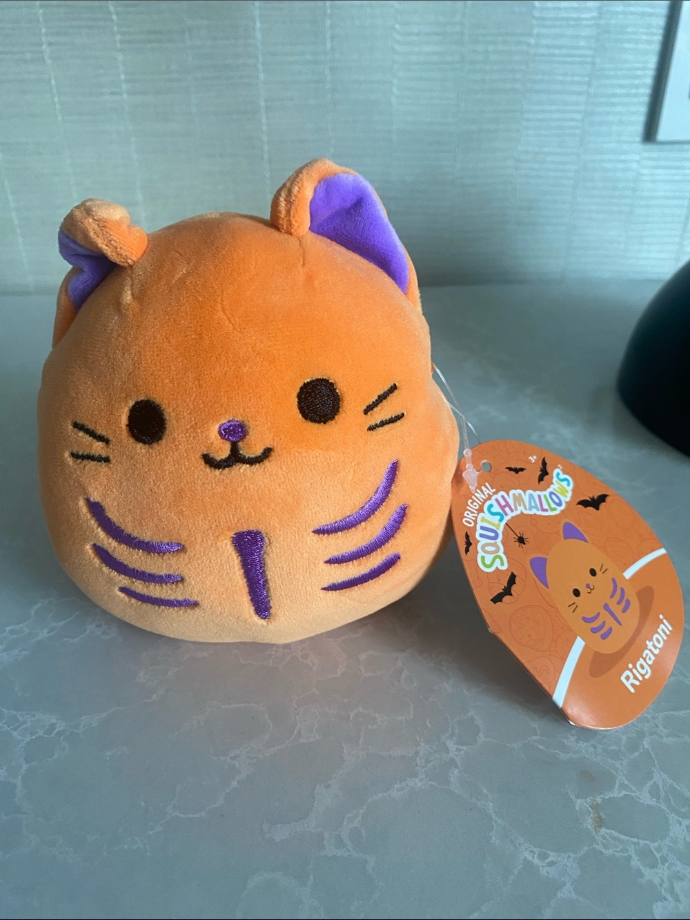 Squishmallows Rigatoni skeleton Cat 5 inch Halloween 2026. Orange & Purple. NWT